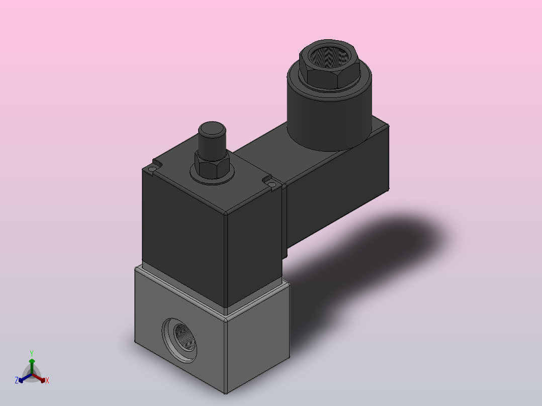 QDX型电磁先导阀[Q22DX-L1]正等轴测图