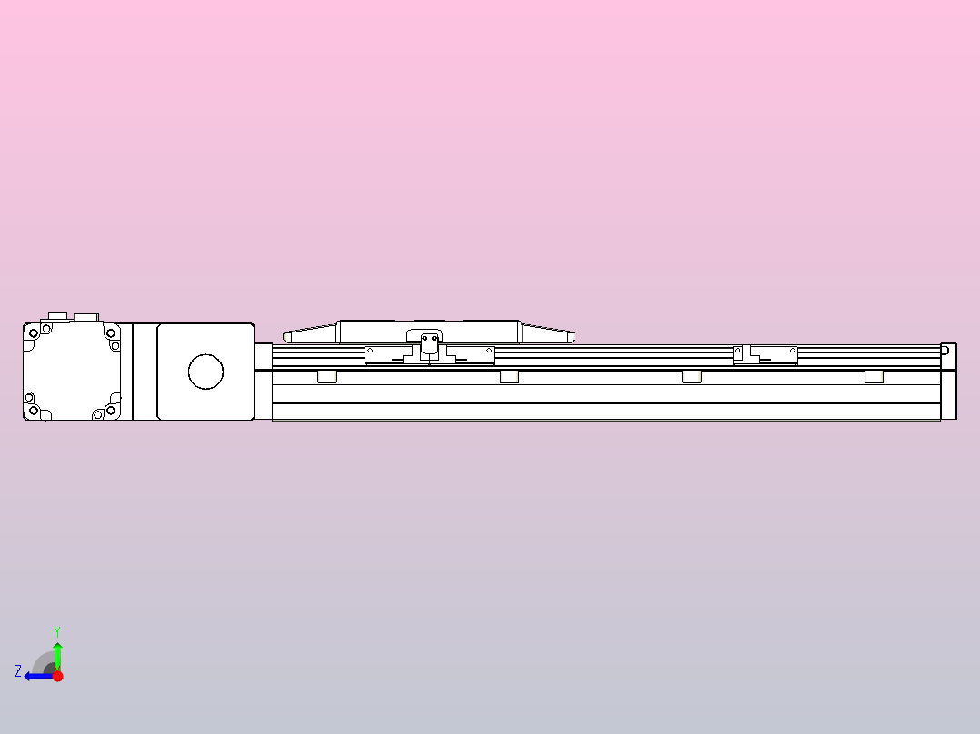 机器人皮带驱动直线轴TPA-GCB-150-P80-L250-QL-M75-N3右视图