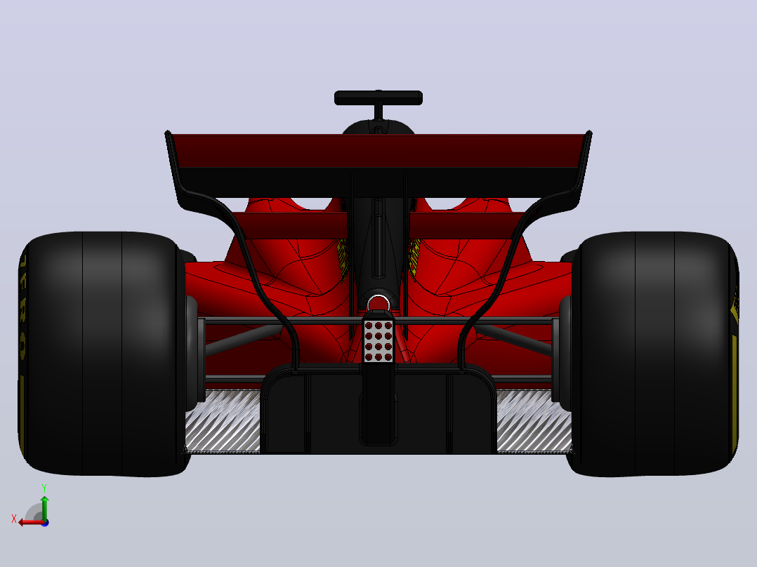 F1法拉利概念车后视图