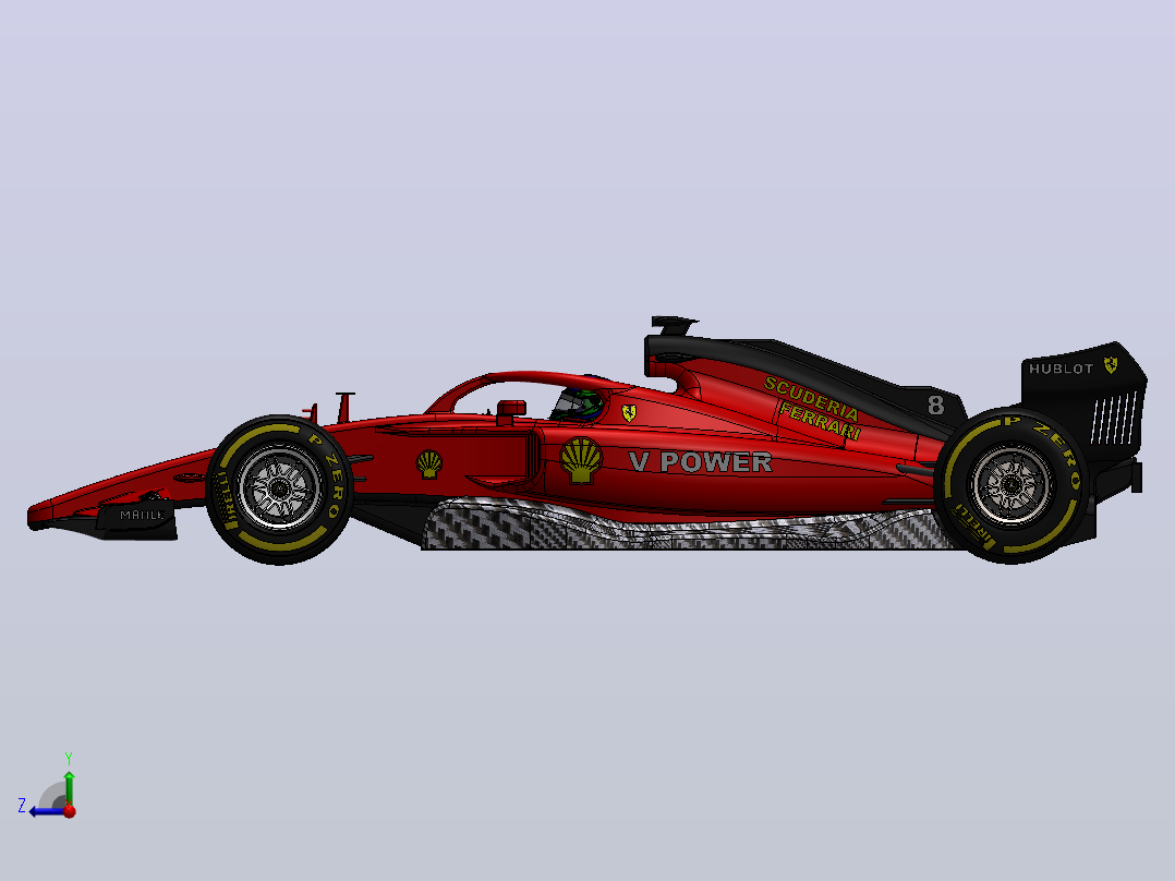 F1法拉利概念车右视图