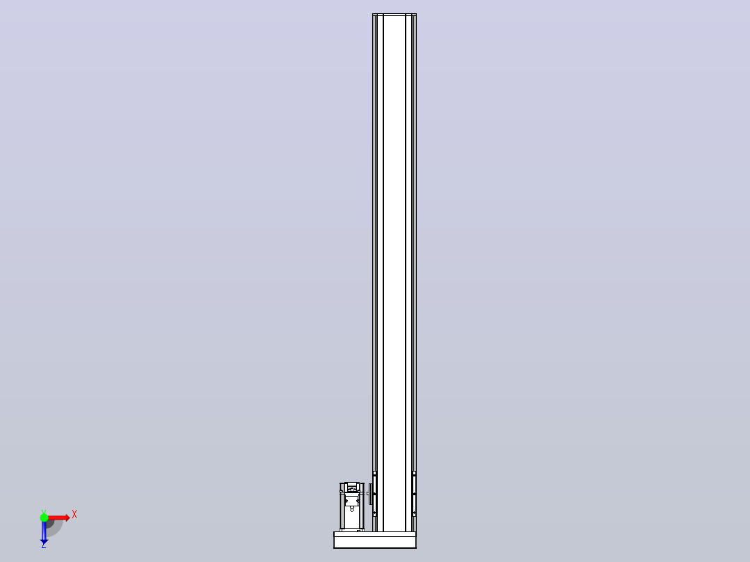 日规模组半封闭丝杆TPA-HNR-105D-1610C-L1050-ML-Y-P40-N3俯视图
