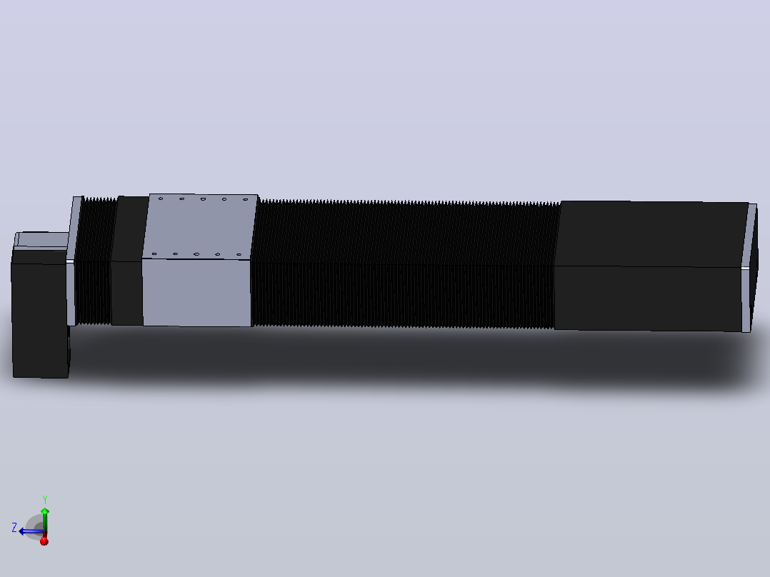 直线模组DMBF135-LDCR（电机左下折）[DMBF135-L45S500-DT400-A2U-LDCR]主视图