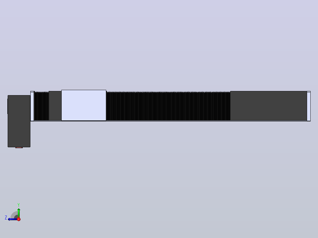 直线模组DMBF135-LDCR（电机左下折）[DMBF135-L45S500-DT400-A2U-LDCR]右视图