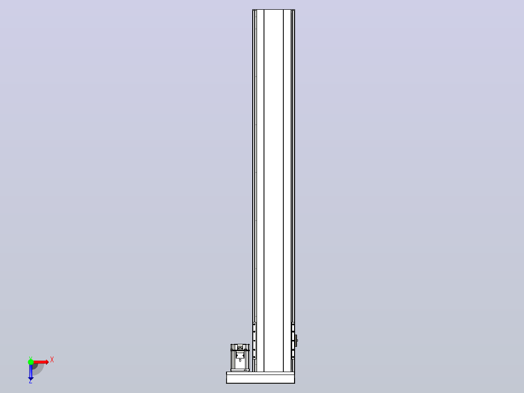 日规模组半封闭丝杆TPA-HNR-175D-2510C-L1250-ML-Y-P75-N3俯视图