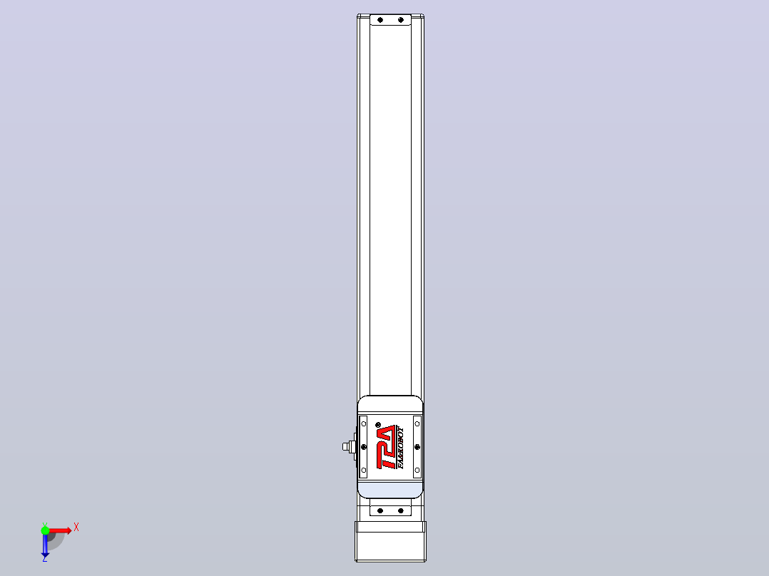 滚珠丝杠直线轴带导轨全封闭TPA-HCR-65S-1610C-L350-MP-Y-P20-N3俯视图