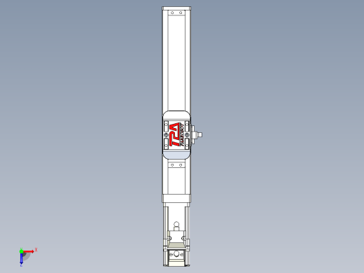 滚珠丝杠直线轴带导轨全封闭TPA-HCR-40S-0802C-L120-M-Y-P10-N3俯视缩略图