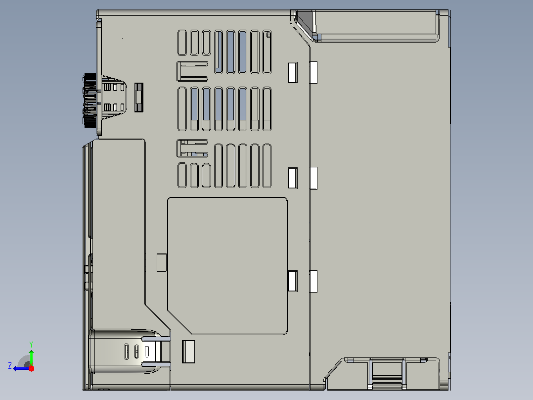 VFD9A0MH43ANSAA变频器[DELTA_IA-MDS_VFD-MH300-Frame-C1_D-3D_20170406]台达右视图