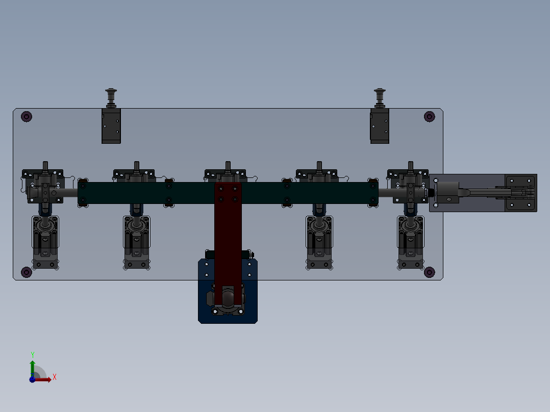 测漏夹具前视图