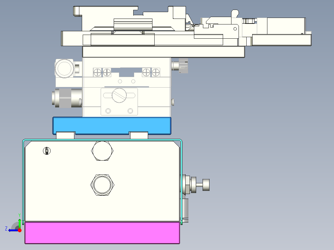 TYPE-C焊接夹具（step）右视图