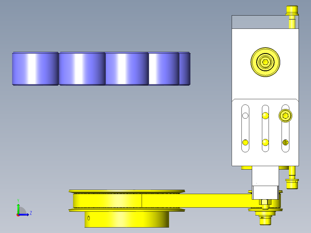 输送机旋转机构左视图