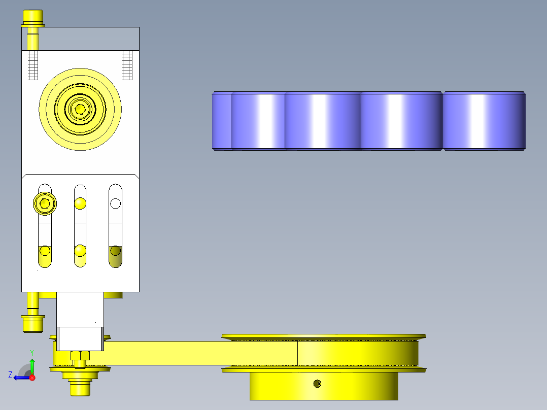 输送机旋转机构右视图