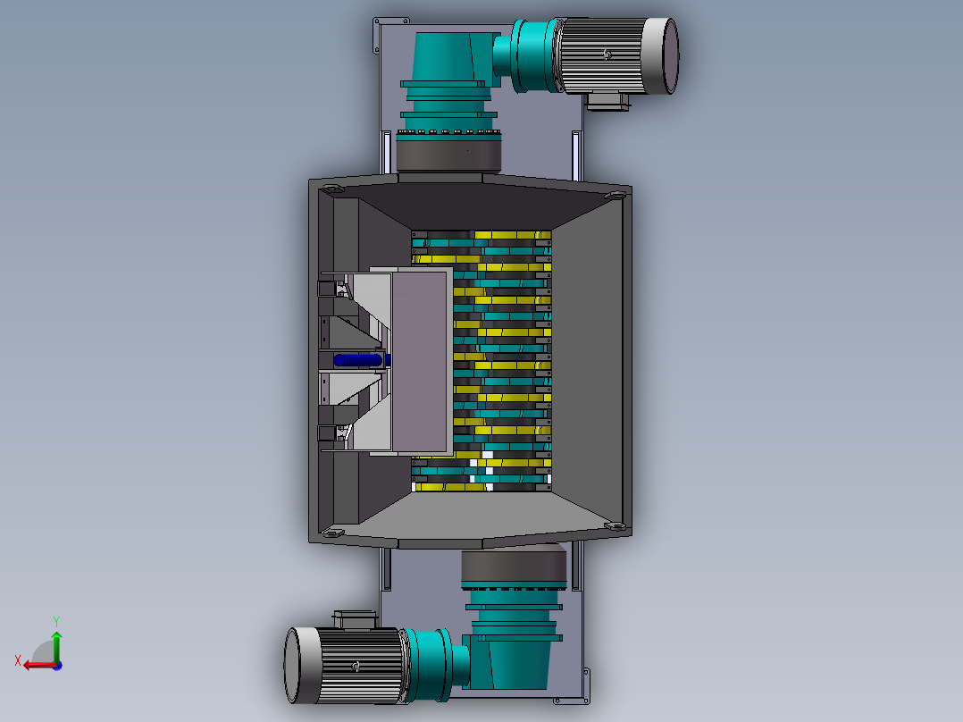 高效1600双轴撕碎机sw16可编辑后视图