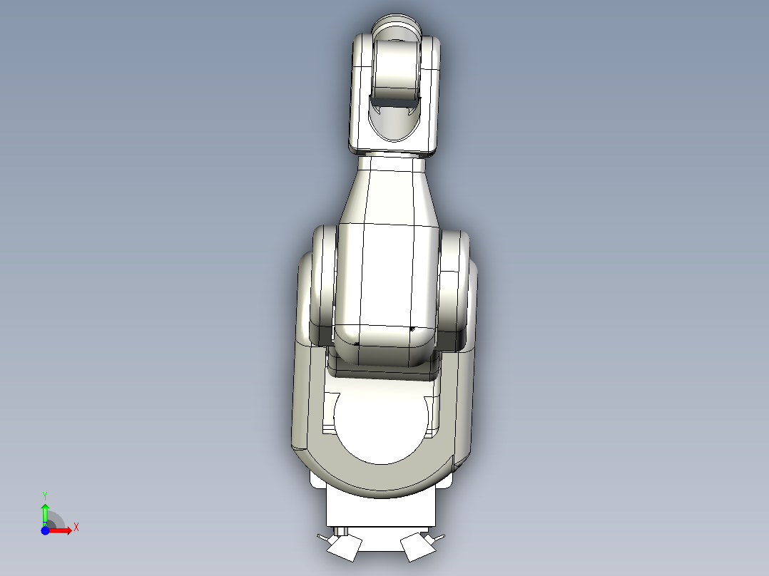 Kawasaki RS003 3kg机械臂模型3D图纸 STEP格式前视图