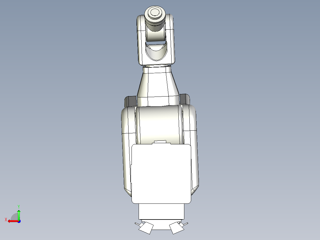 Kawasaki RS003 3kg机械臂模型3D图纸 STEP格式后视图
