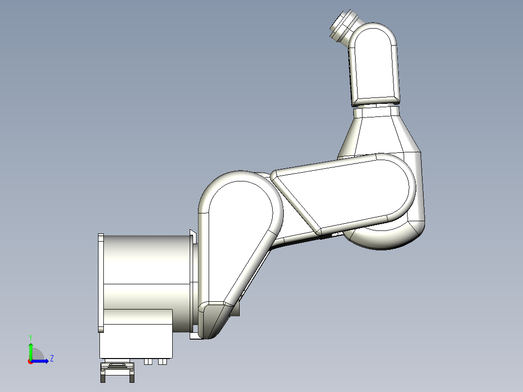 Kawasaki RS003 3kg机械臂模型3D图纸 STEP格式左视图