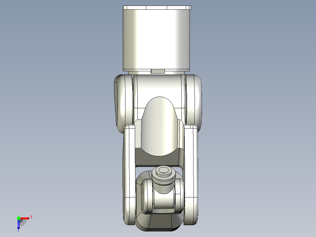 Kawasaki RS003 3kg机械臂模型3D图纸 STEP格式俯视图