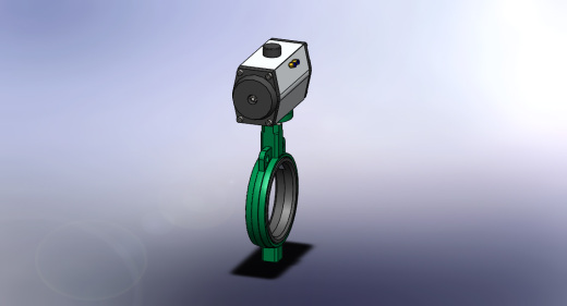 蝶阀 机械设备 solidwrok 设计素材3D模型缩略图