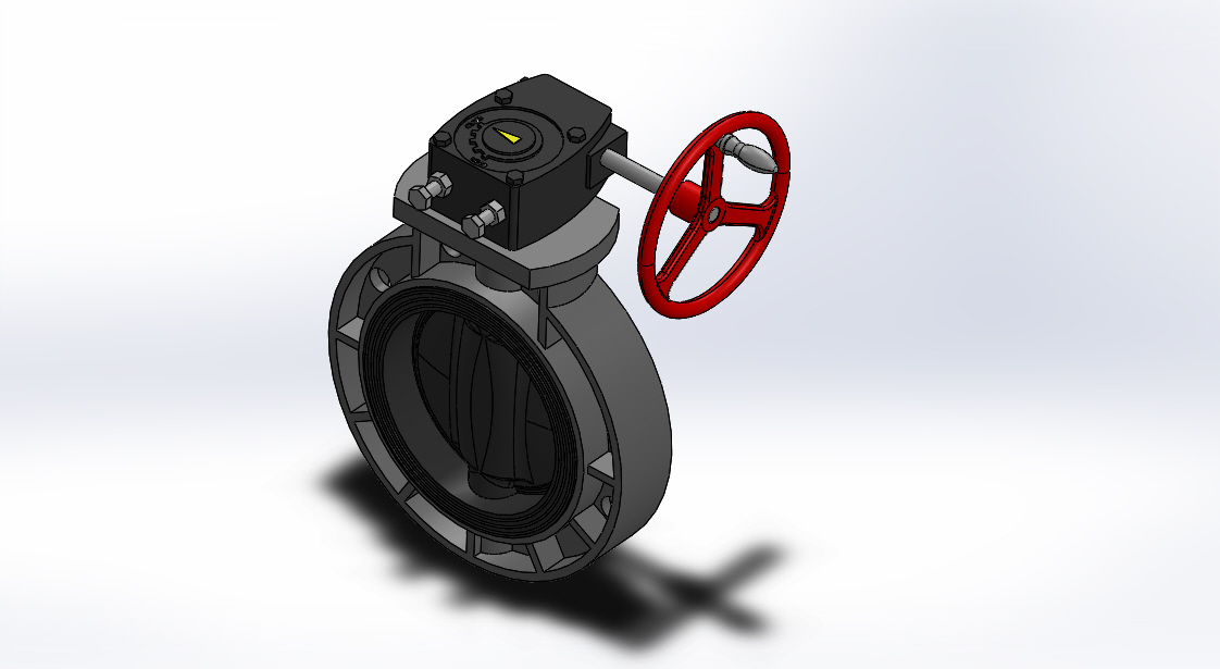 蝶阀 机械设备 solidwrok 设计素材3D模型