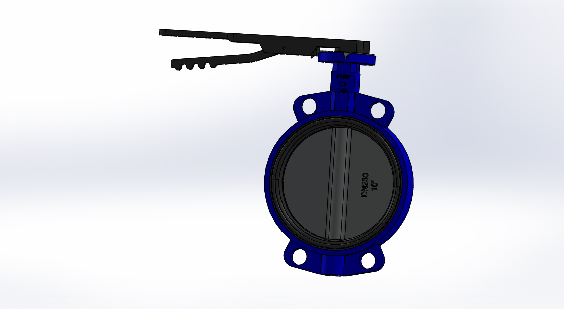 蝶阀 机械设备 solidwrok 设计素材3D模型