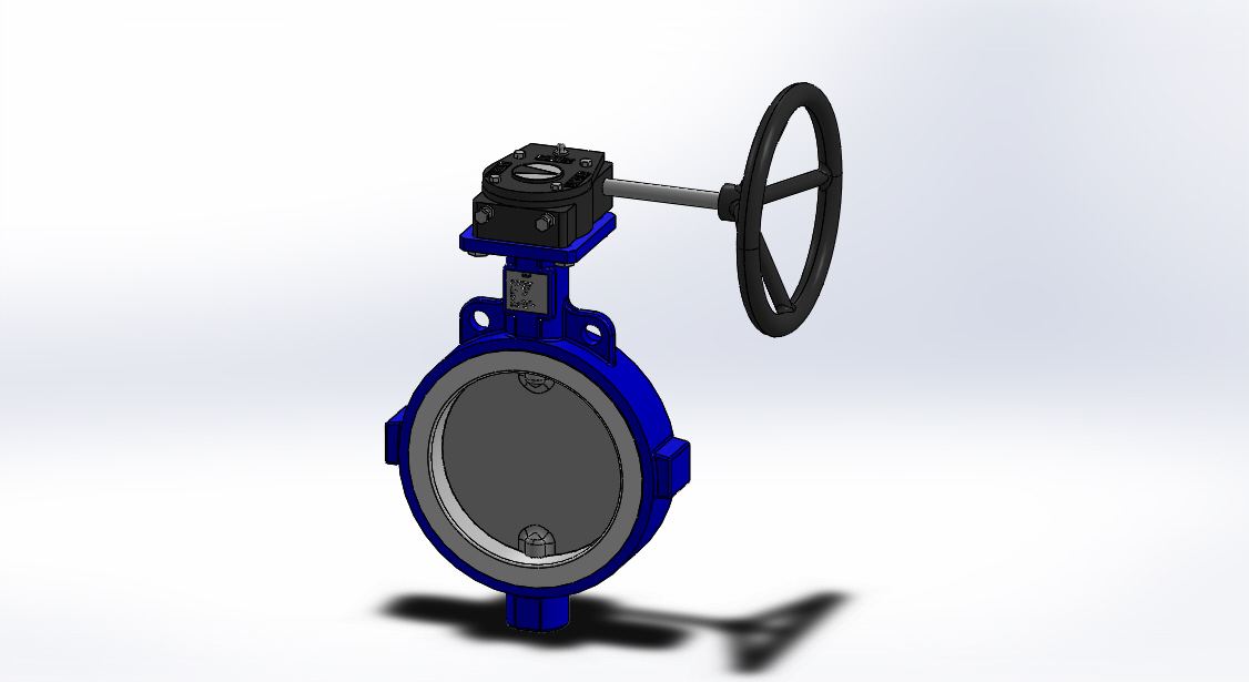 蝶阀 机械设备 solidwrok 设计素材3D模型