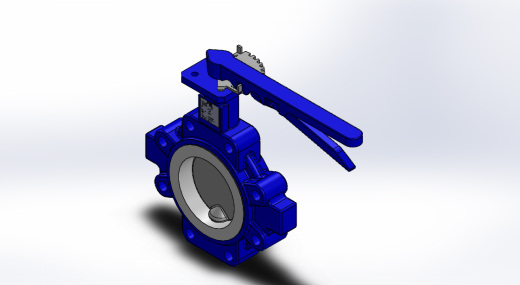蝶阀 机械设备 solidwrok 设计素材3D模型缩略图