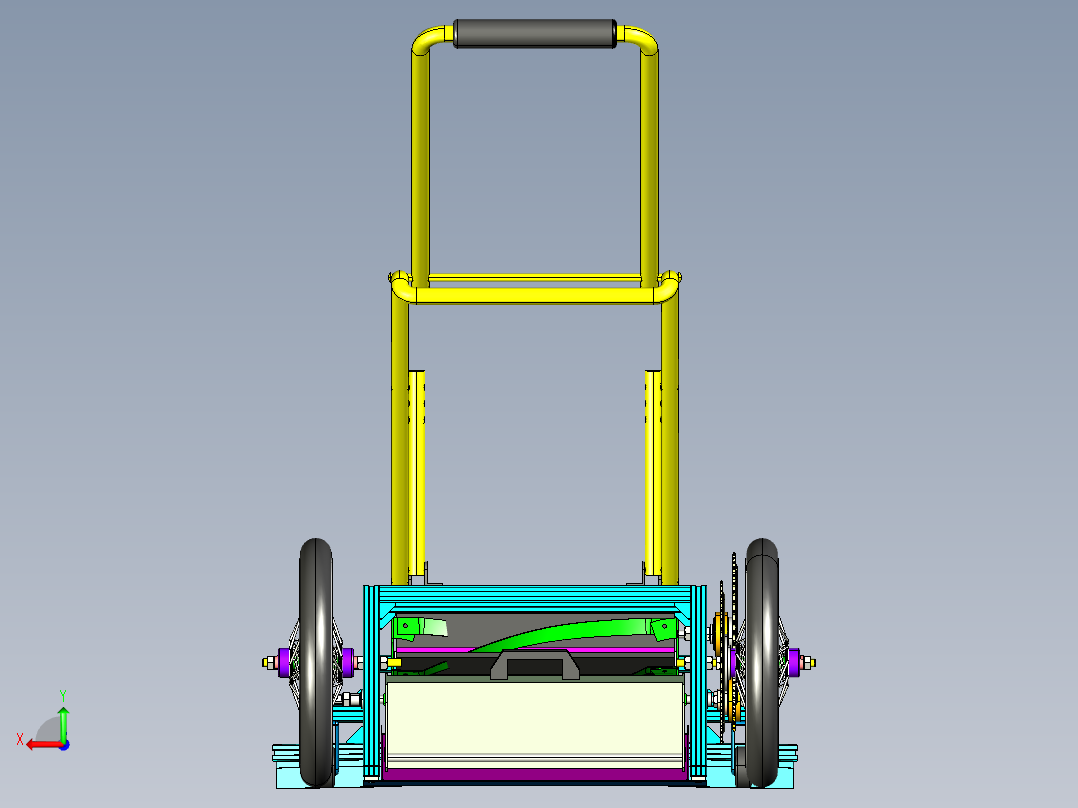 环卫机割草机后视图