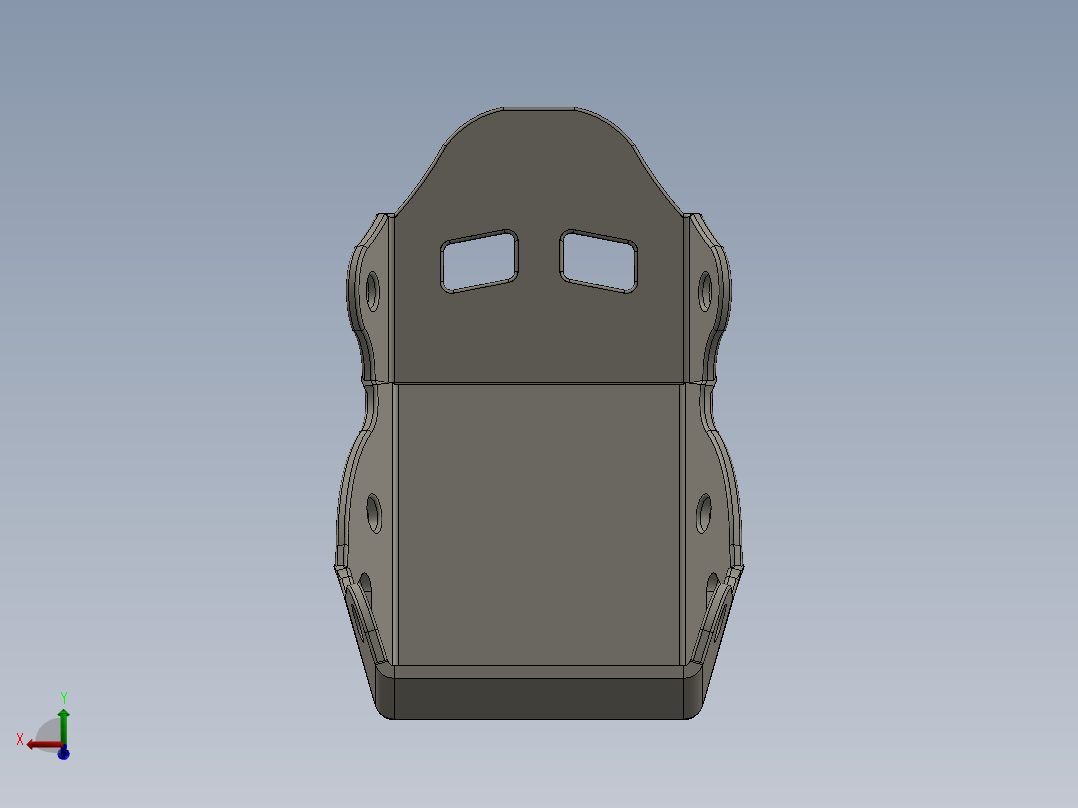 汽车座位外壳模型前视图