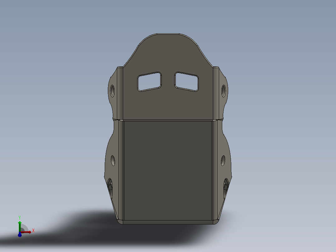 汽车座位外壳模型后视图