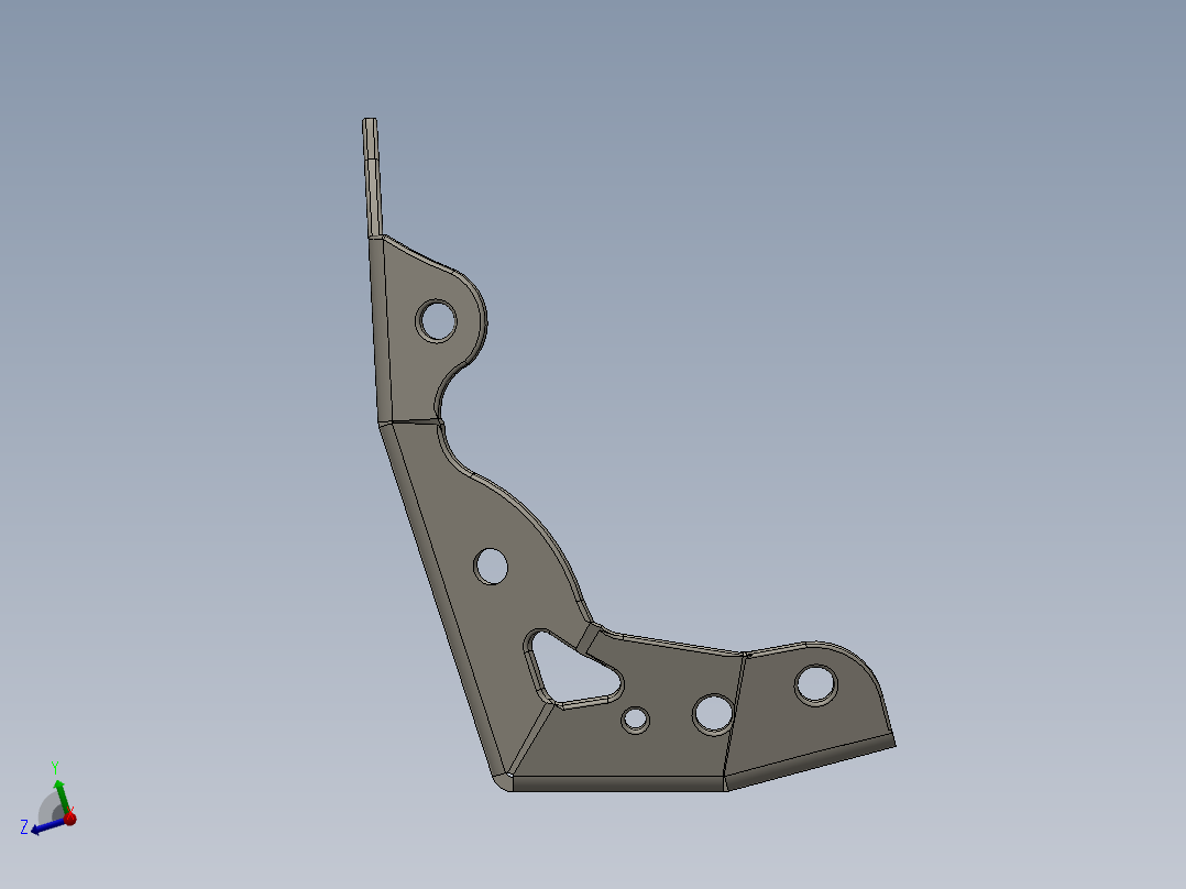 汽车座位外壳模型左视图