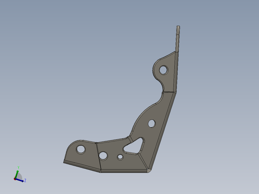 汽车座位外壳模型右视图