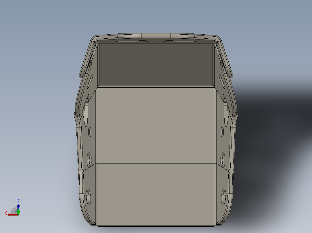 汽车座位外壳模型俯视图