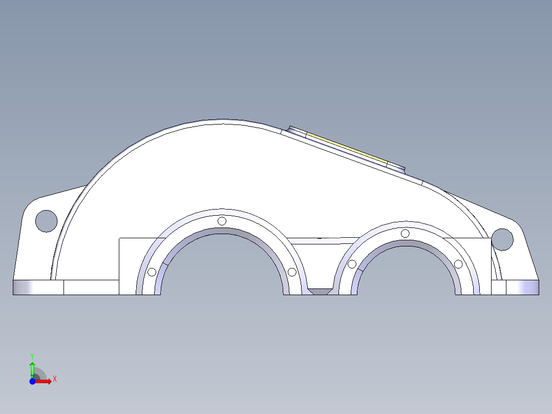 变速器上盖设计前视图