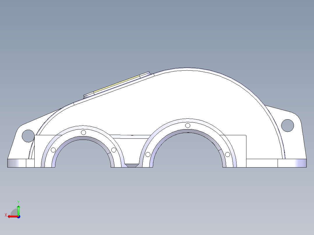 变速器上盖设计后视图
