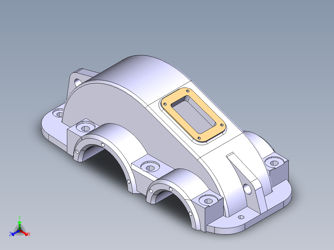 变速器上盖设计正等轴测图