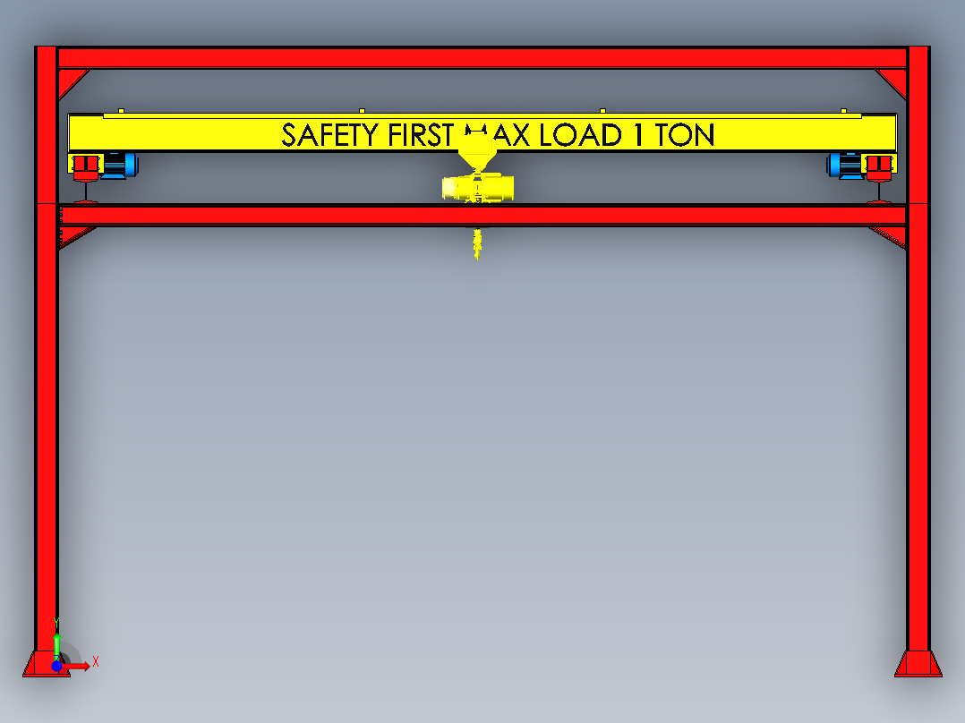 高架起重机1吨前视图
