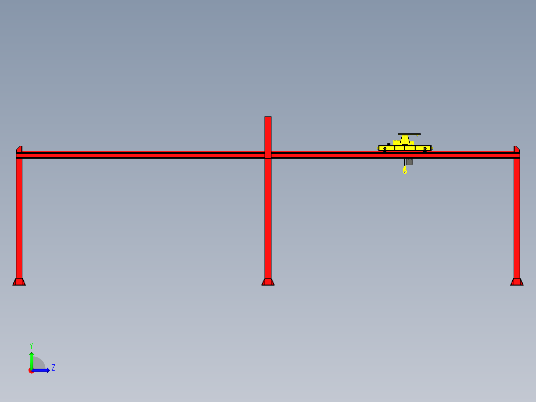 高架起重机1吨左视图
