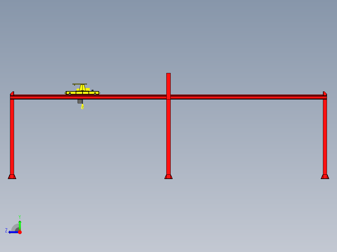 高架起重机1吨右视图