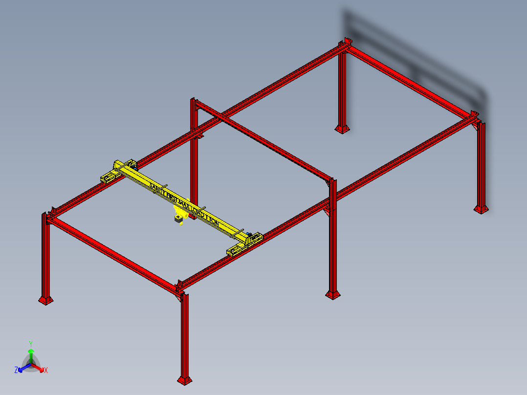 高架起重机1吨正等轴测图