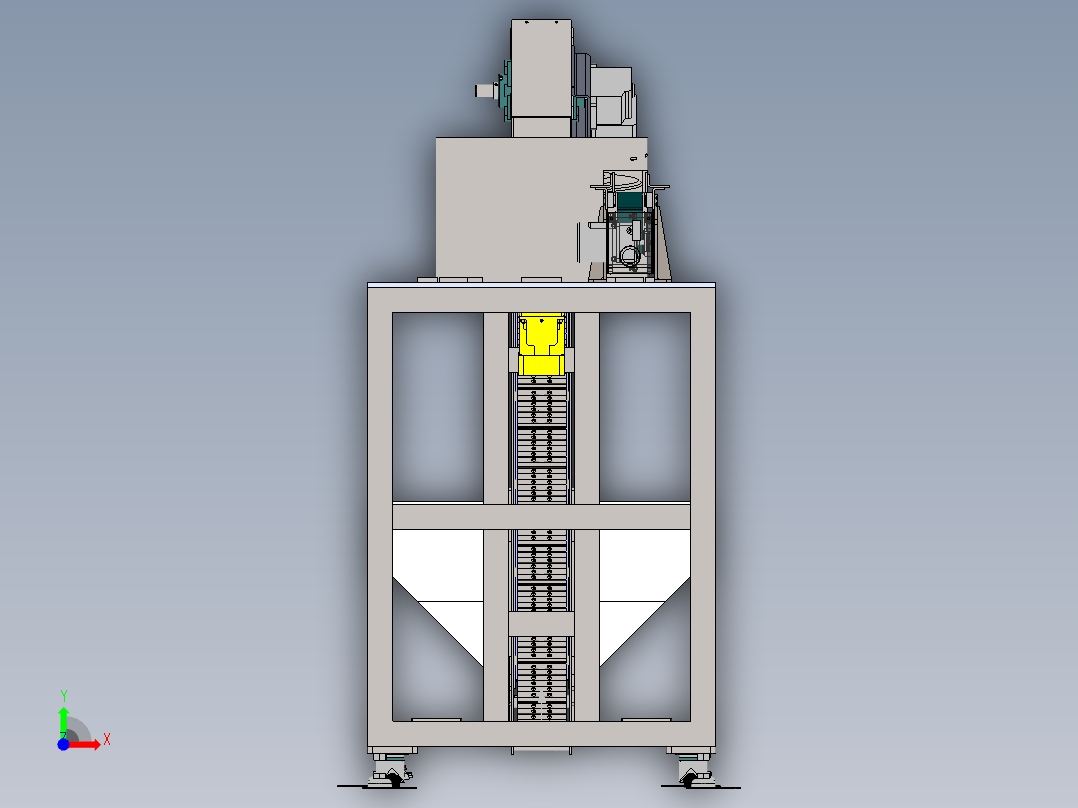按尺寸分拣机器前视图