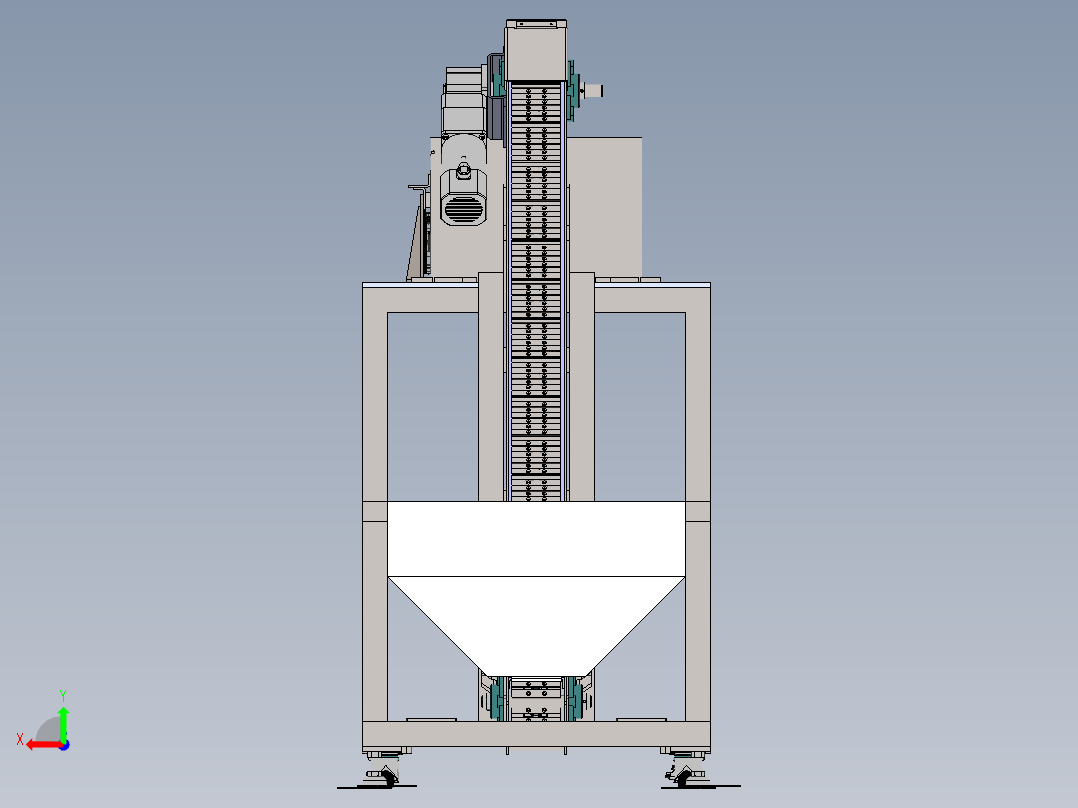 按尺寸分拣机器后视图