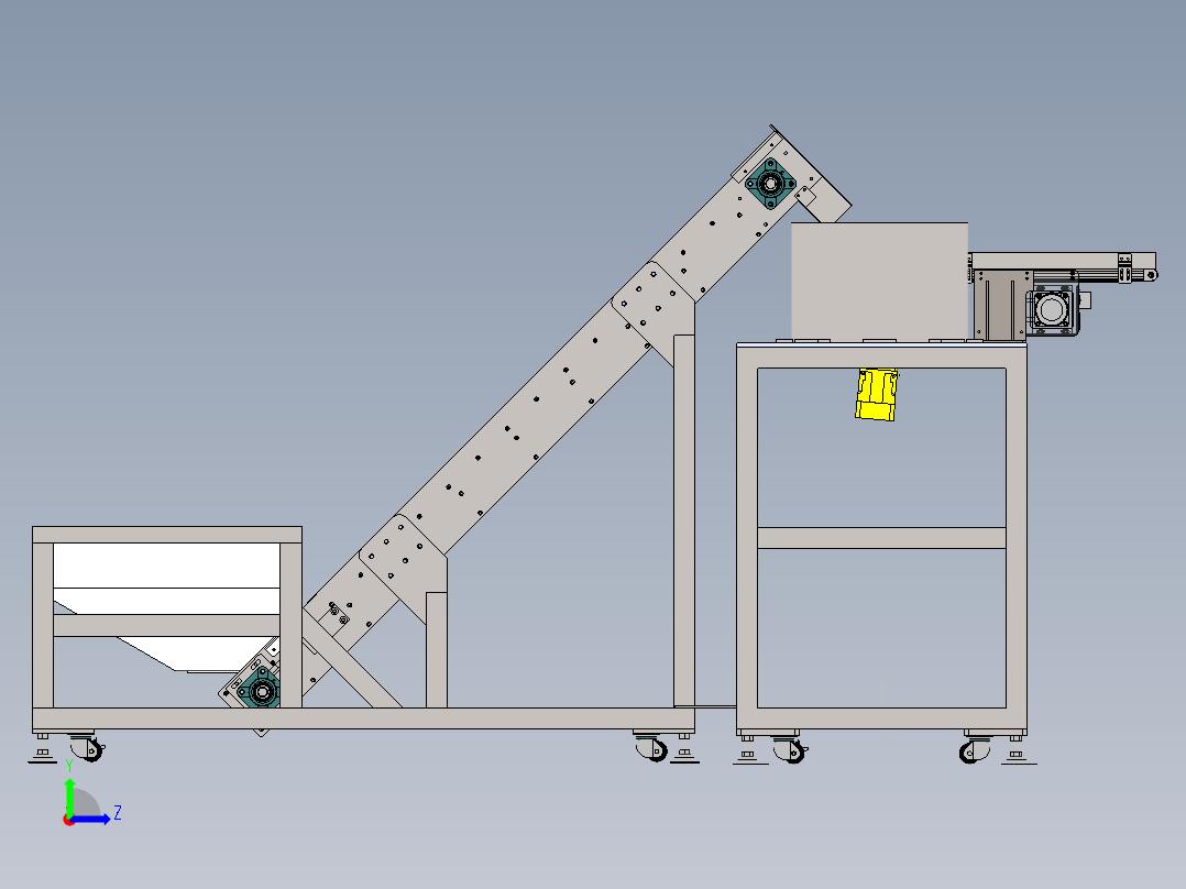 按尺寸分拣机器左视图