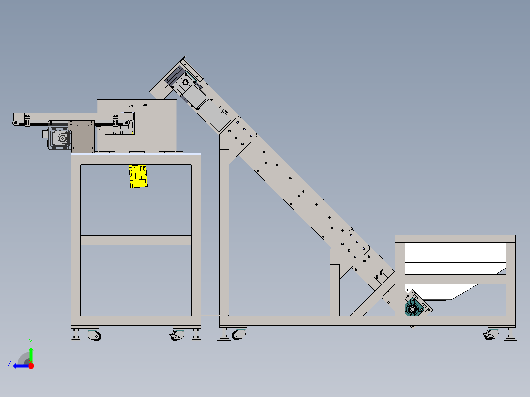 按尺寸分拣机器右视图