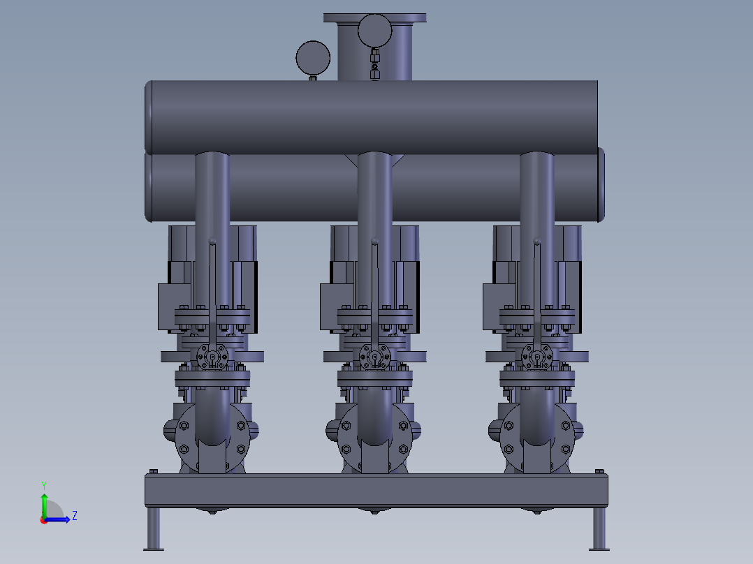 多级管道离心泵左视图
