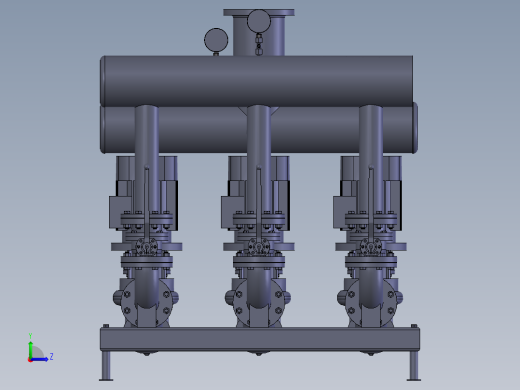 多级管道离心泵左视缩略图