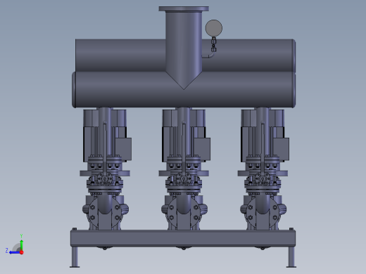 多级管道离心泵右视缩略图