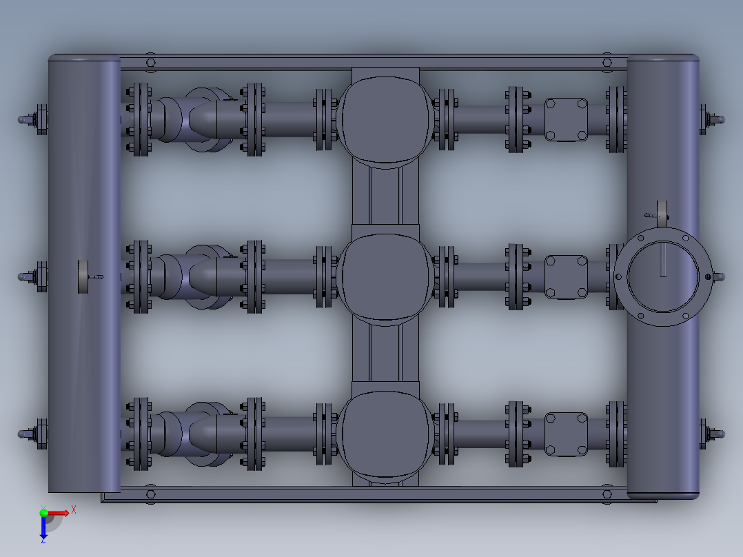 多级管道离心泵俯视图