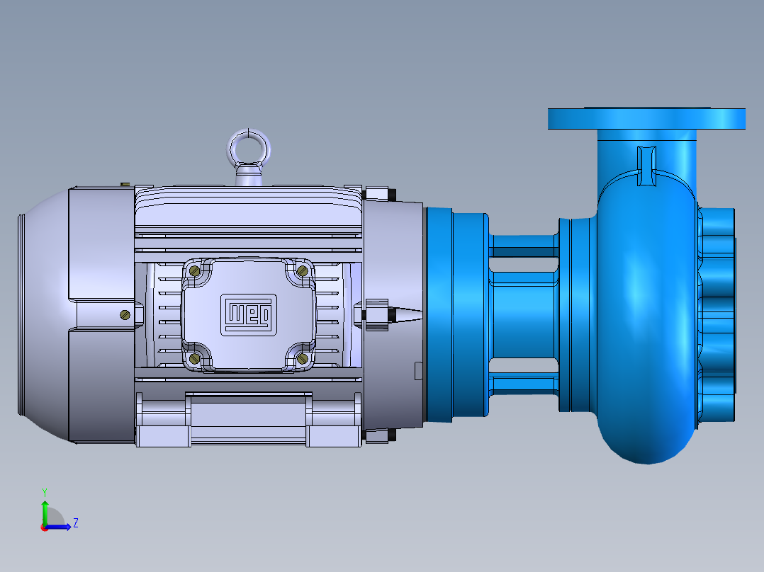 WQ腐蚀离心泵左视图