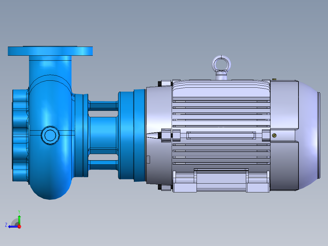 WQ腐蚀离心泵右视图