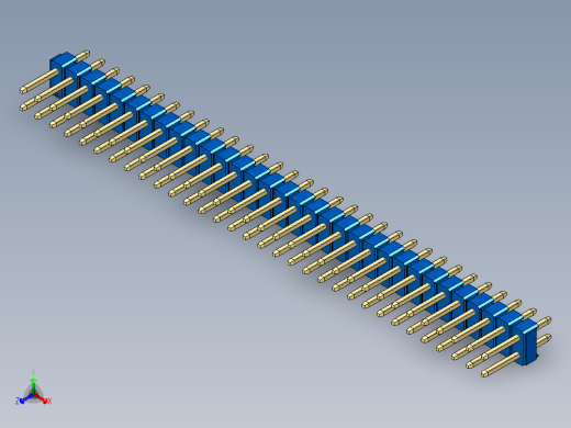 彩色公头100mil（2.54mm）系列-DS1021_blue_2x32p_100mil_Type1_rev1.0