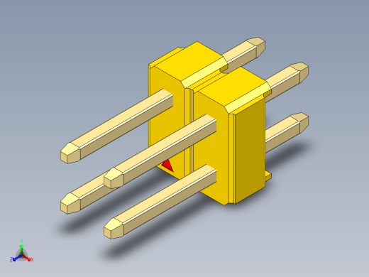 彩色公头100mil（2.54mm）系列-DS1021_yellow_2x02p_100mil_Type1_rev1.0